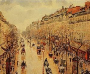 Boulevard Montmartre: Afternoon, in the Rain - Camille Pissarro